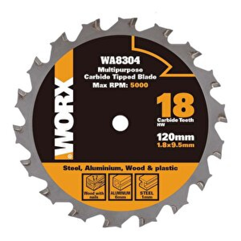 Worx Wa8304 120x9,5mm Metal, Ahşap, Pvc, Alüminyum Kesme, Elmas Daire Testere Bıçağı Yedek Parça - Elektrikli El Aletleri Fiyatı