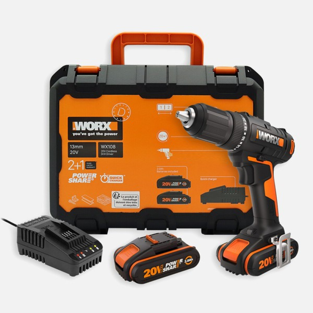 Worx WX108 20 V 2 Ah Çift Akülü Li-On Darbesiz Akülü Matkap Oto Boyaları Fiyatı