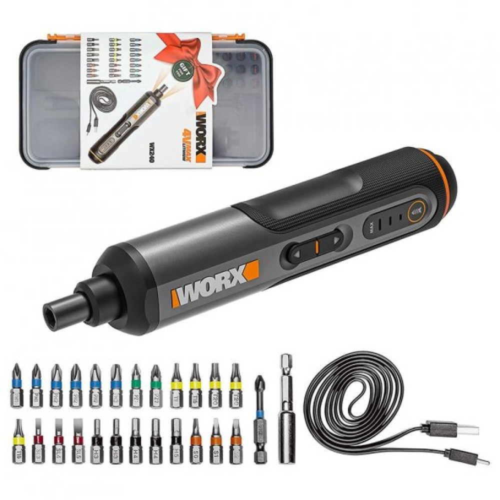 Worx Wx240 4Volt/1.5Ah. Liıon Akıllı Şarjlı Tornavida + 26 Adet Bits Uç Tornavida Fiyatı
