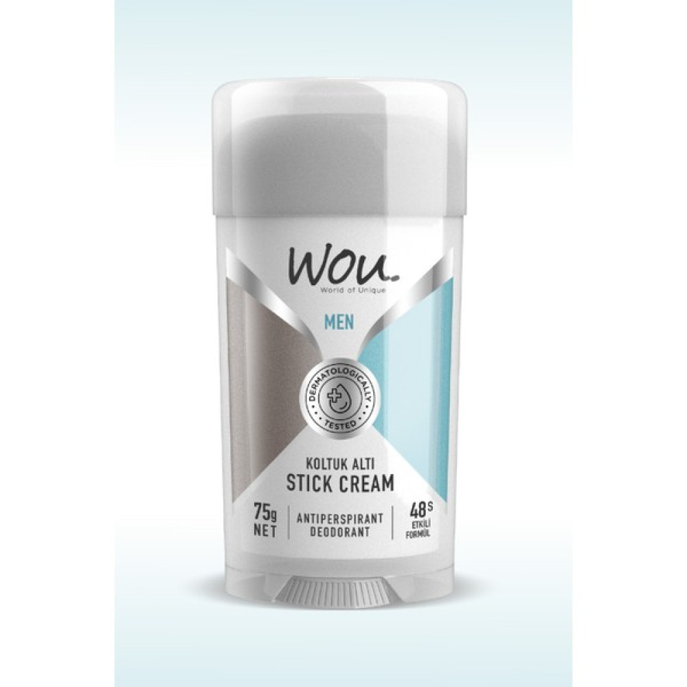 Wou Stick Krem, Koltuk Altı Terleme Önleyici 48 Saat Etkin Koruma Vegan, Erkek Koltuk Altı Stick 75 ml - 75 gr Deodorantlar Fiyatı