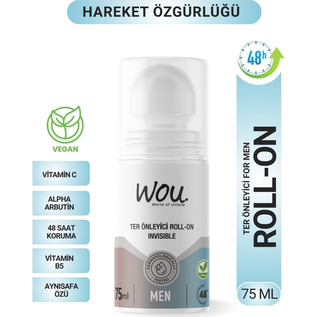 Wou Ter Önleyici Leke Karşıtı Roll-on 75 Ml Men Deodorantlar Fiyatı
