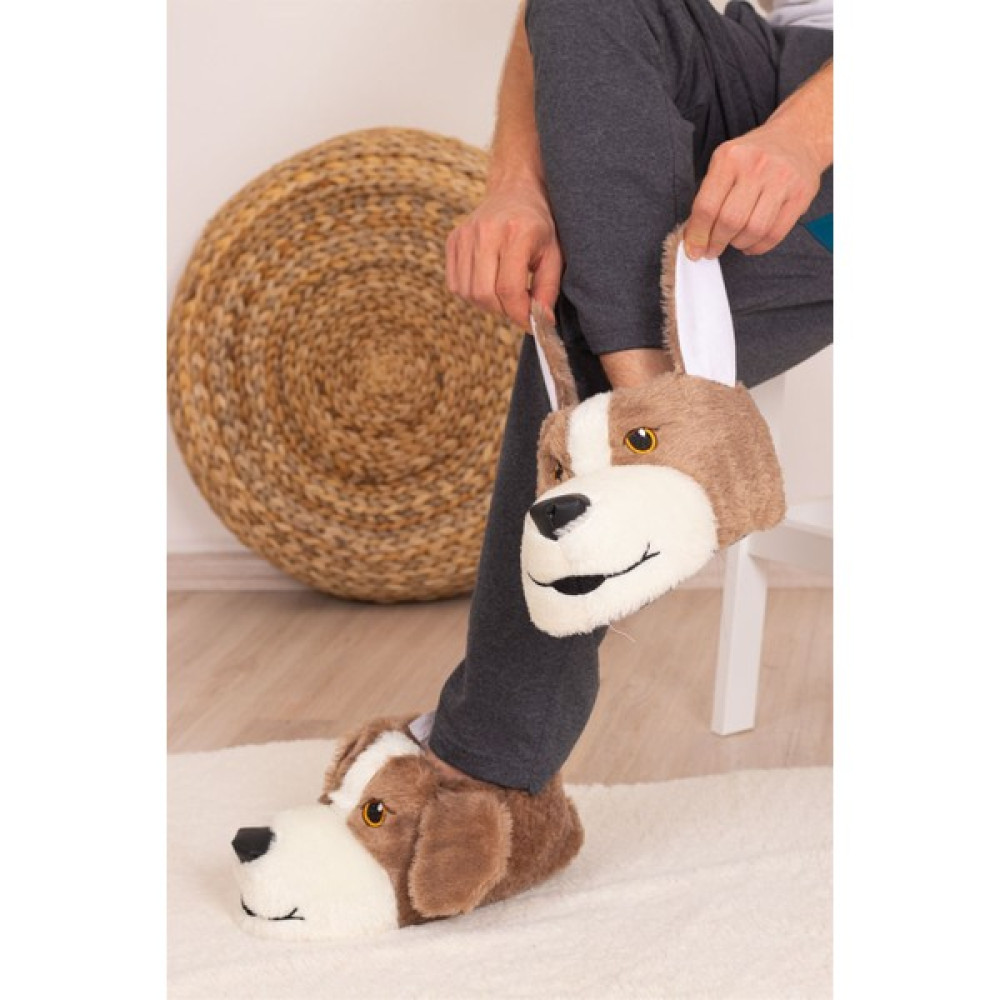 Wovs Erkek Köpek Şekilli Panduf- Kahverengi Erkek Terlikleri ve Sandaletleri Fiyatı
