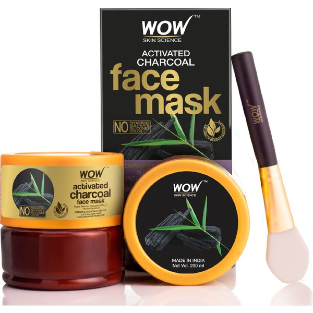 Wow Skin Science Aktif Kömür Yüz Maskesi-%97 Doğal Içerik-Siyah Nokta ve , Gözenek Küçültücü 200 ml Maskeler Fiyatı