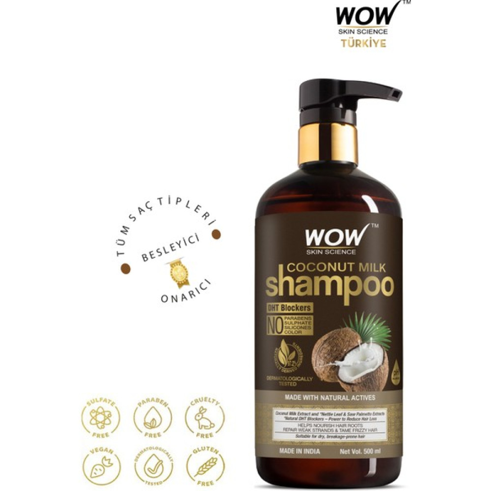 Wow Skin Science Hindistan Cevizi Sütü Şampuanı-%972 Içerik-Nemlendirici 500ML Oto Boyaları Fiyatı