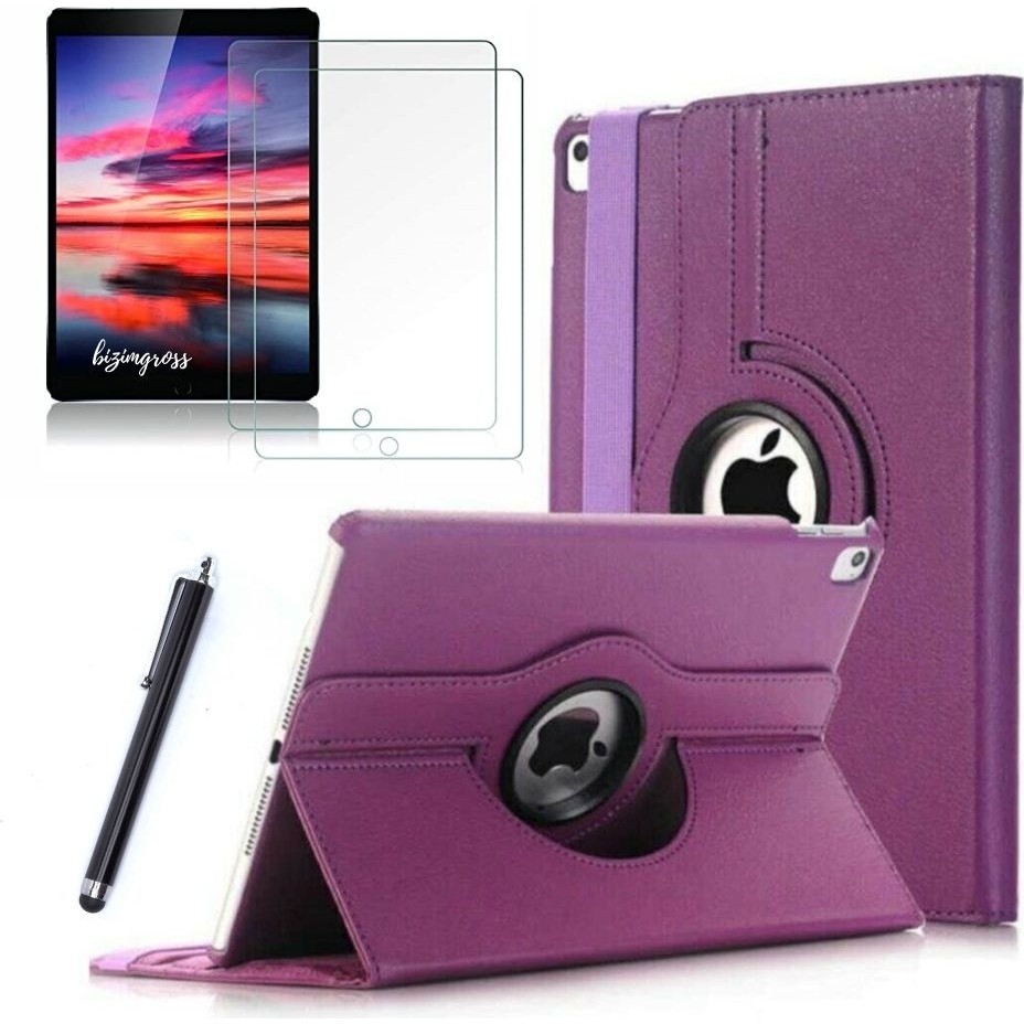 wowacs Apple iPad 9 Kılıf 9. Nesil A2602 Dönebilen Tablet Kılıfı +2 Adet Ekran Koruyucu + Tablet Kalemi - Mor Tablet Kılıfı Fiyatı