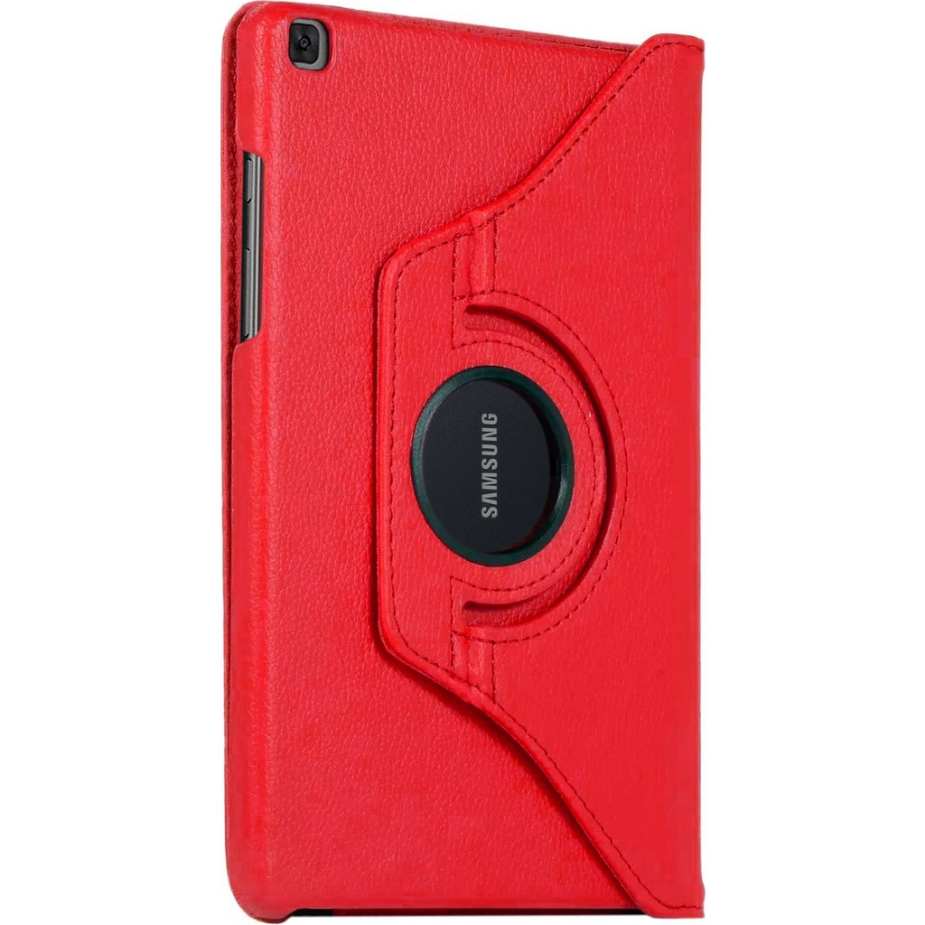 wowacs Samsung Galaxy Tab A7 SM-T500 Kılıf Dönerli Standlı Suni Deri Kapaklı Kılıf - Kırmızı Tablet Kılıfı Fiyatı