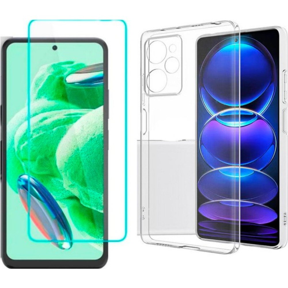 Wowacs Xiaomi Poco X5 Pro Uyumlu Kılıf Esnek Silikon Telefon Kılıfı ve Temperli Cam Ekran Koruyucu - Şeffaf Cep Telefonu Kılıfı Fiyatı