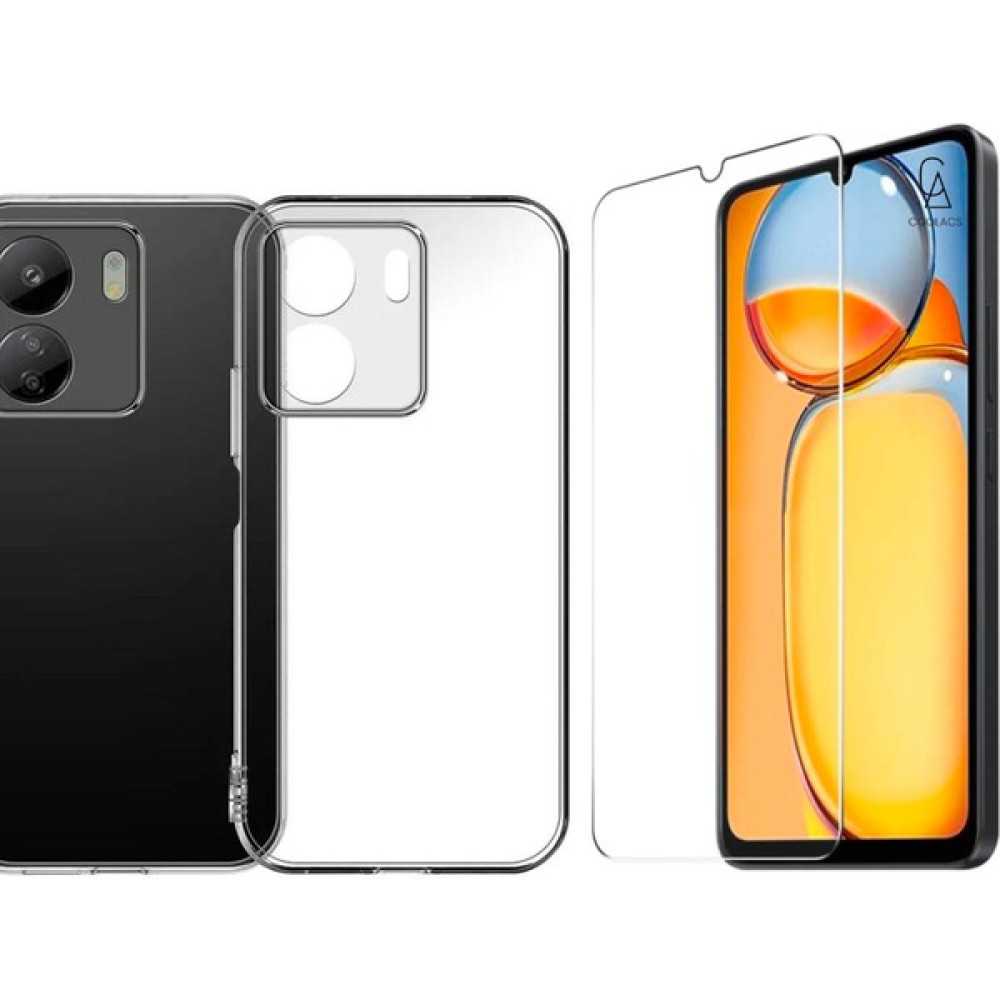 Wowacs Xiaomi Redmi 13C Uyumlu Kılıf Esnek Silikon Telefon Kılıfı ve Temperli Cam Ekran Koruyucu - Şeffaf Cep Telefonu Kılıfı Fiyatı