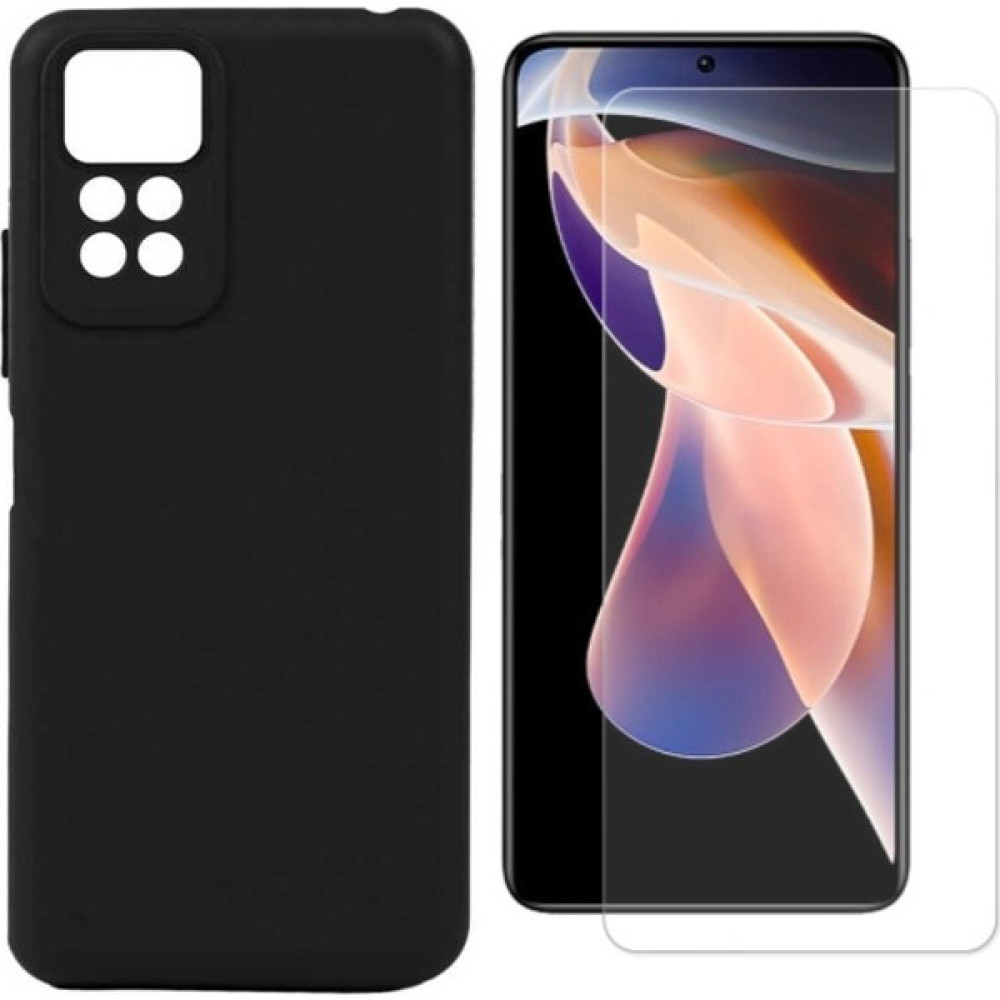 Wowacs Xiaomi Redmi Note 11 Pro 5g Uyumlu Kılıf Esnek Silikon Telefon Kılıfı ve Temperli Cam Ekran Koruyucu - Siyah Cep Telefonu Kılıfı Fiyatı
