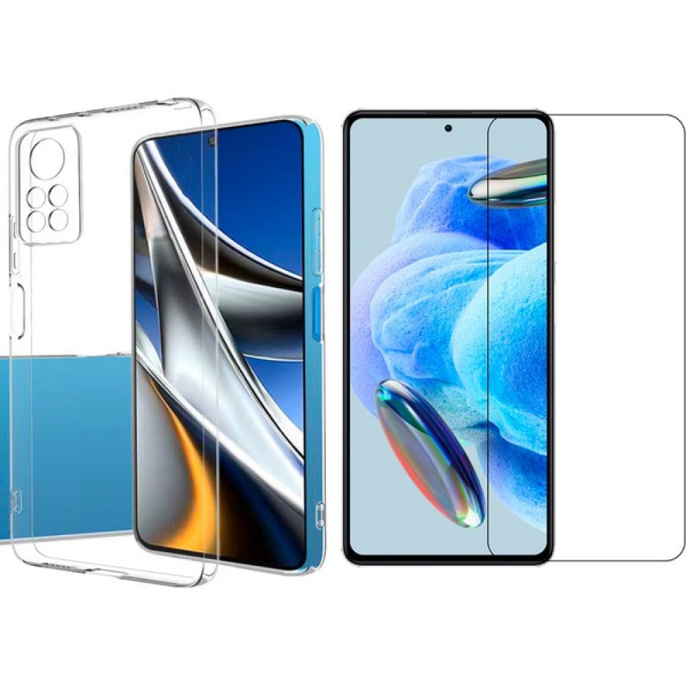 Wowacs Xiaomi Redmi Note 12 Pro 4g Uyumlu Kılıf Esnek Silikon Telefon Kılıfı ve Temperli Cam Ekran Koruyucu - Şeffaf Cep Telefonu Kılıfı Fiyatı