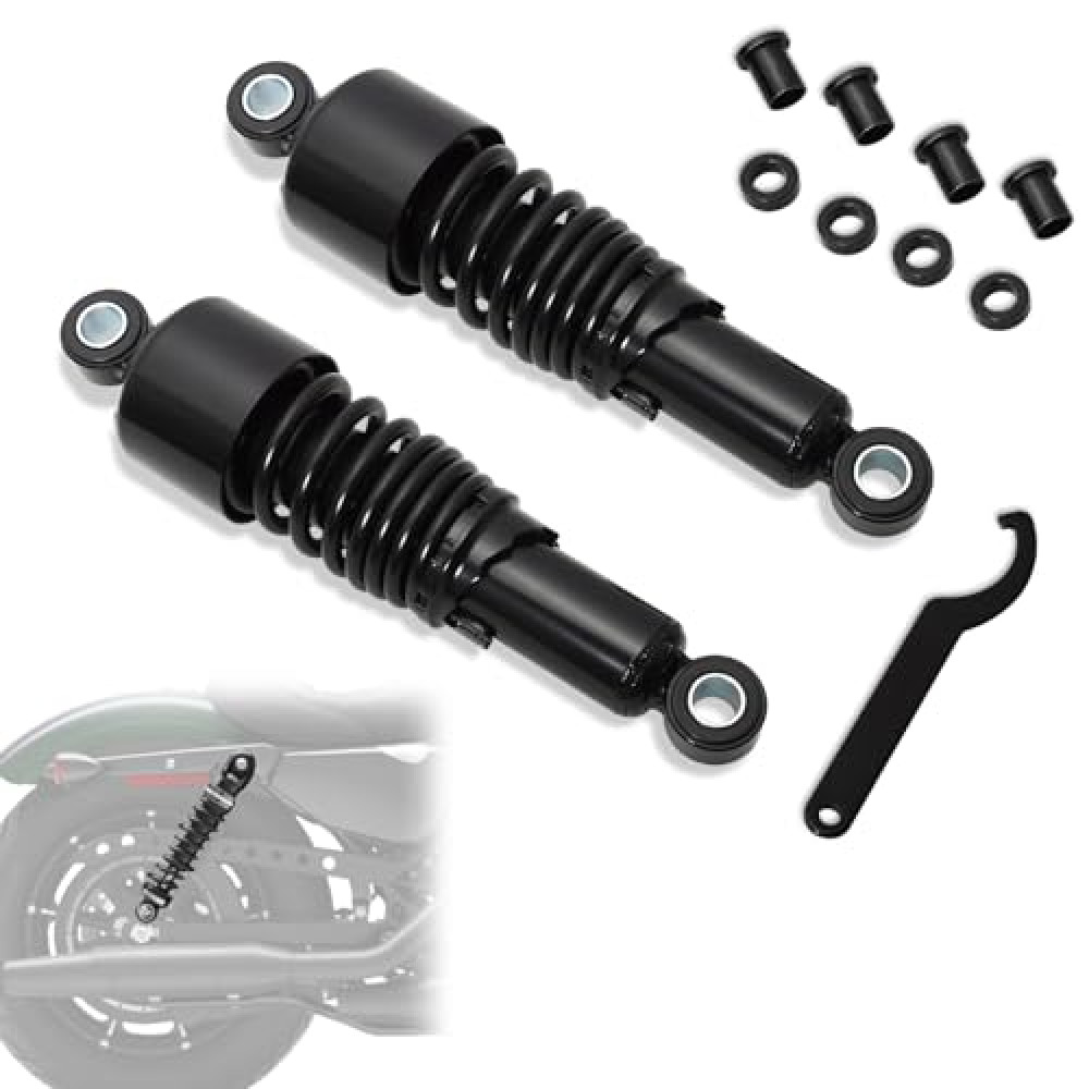 WOWTK 10.5 inch 267mm Rear Shocks,left and Right Shocks For Harley Sportster 2004-2012,for XL883,XL883C,XL883N,XL883L,XL883R,XL1200C,XL1200R,XL1200L,XL1200N,XL1200X,XL50,Black