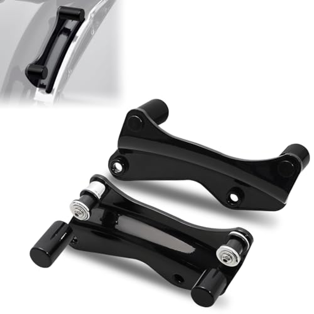 WOWTK 4-Point Detachable Docking Hardware +Magnet Covers Kit for Harley Touring 2014-2024 CVO Road Glide Road King Street Glide Street Glide,for Sissy Bar, Solo/2-Up Luggage/Tour-Pack Rack,Black
