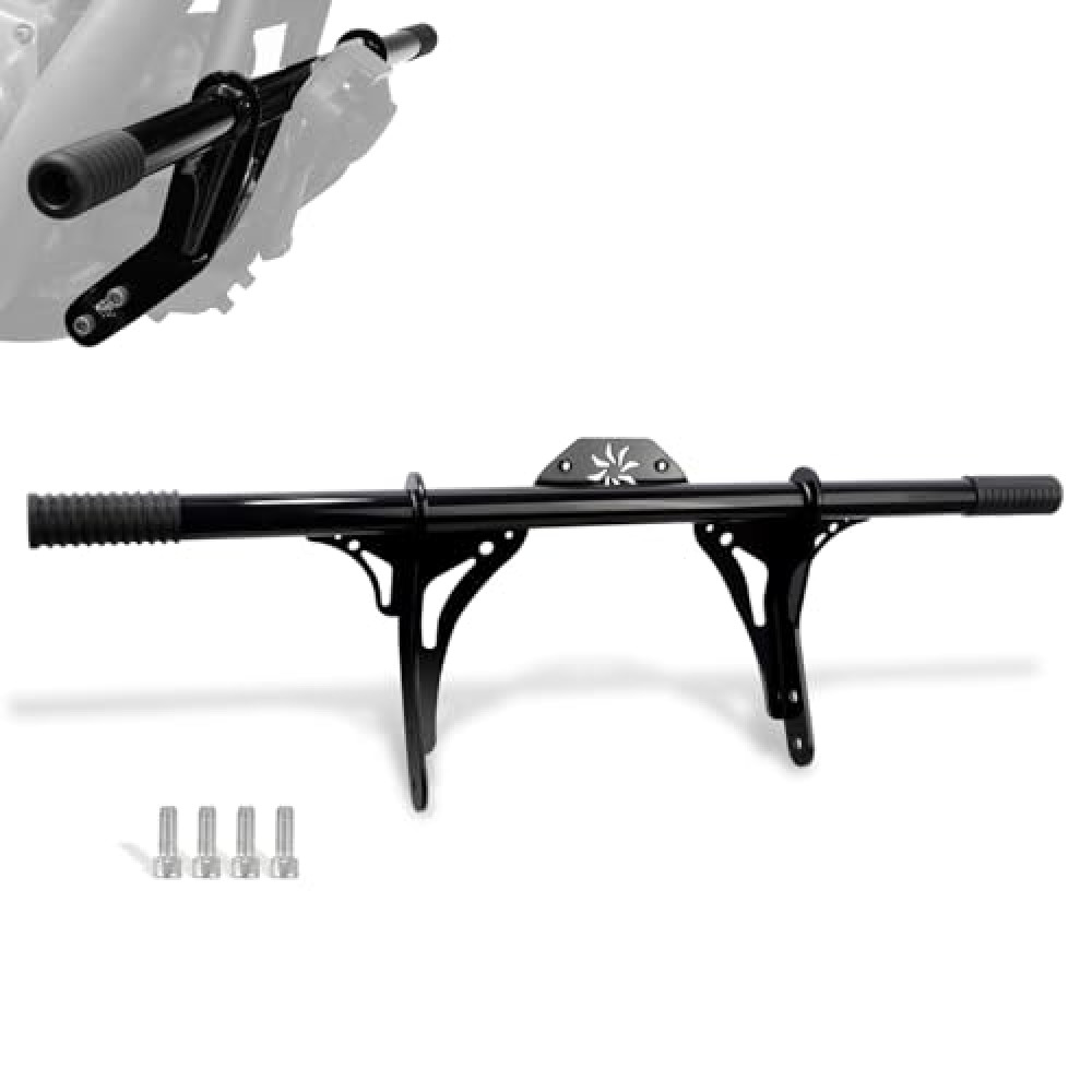 WOWTK Highway Peg Crash Bar/Highway Footpegs Enginge guard for Harley Dyna with mid Control Models 2006-2017, for Street Bob FXDB/I Fat Bob FXDF Low Rider FXDL/I Wide Glide FXDWG/I,Gloss Black
