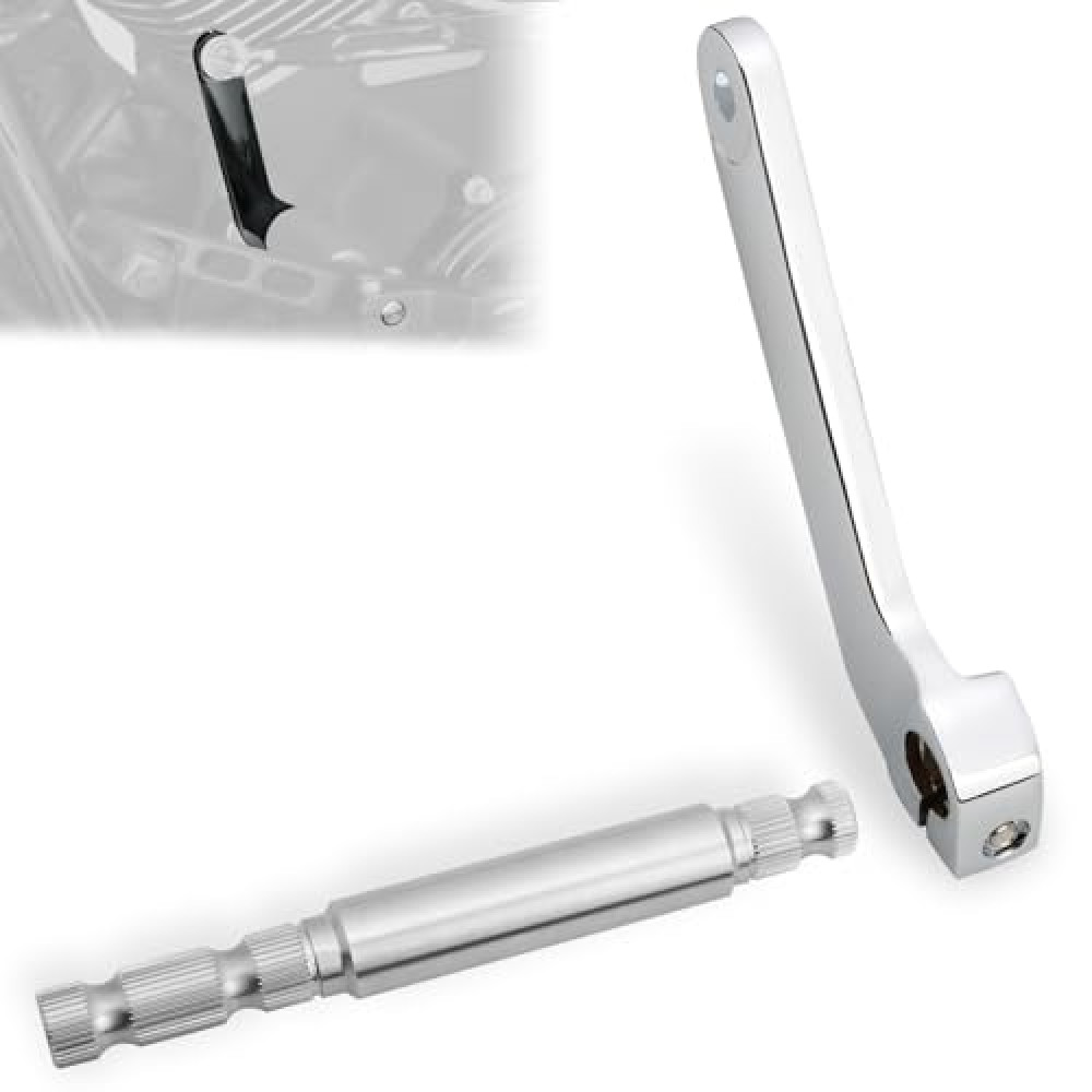 WOWTK Inner Shift Lever+Shaft,Shifter Shaft Lever+Gear Shift for Harley Touring 1983-2016 Electra Glide Road Glide Road King Street Glide FLT/FLHT,Replace for 33709-82A,33718-82B,Chrome
