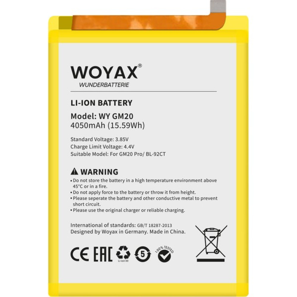Woyax by Deji General Mobile GM20 Pro Batarya / BL-92CT Cep Telefonu Bataryası Fiyatı