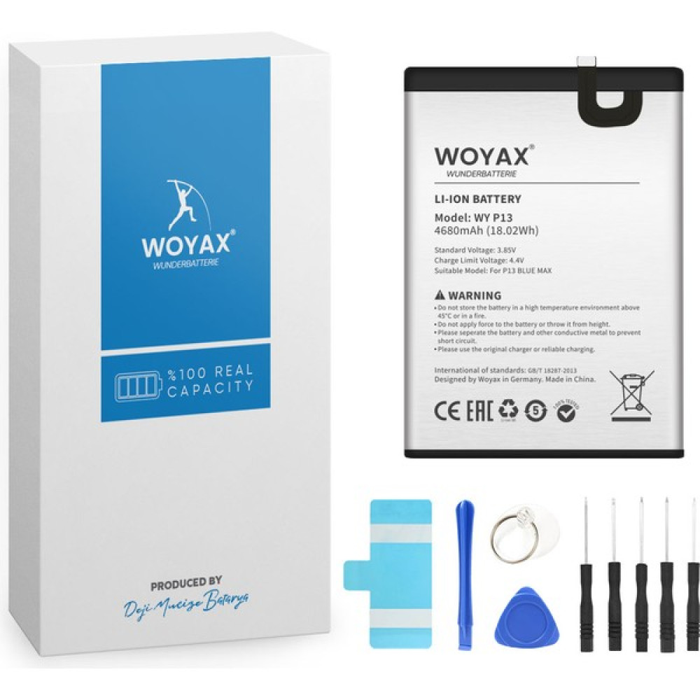 Woyax by Deji Reeder P13 Blue Max Uyumlu Mucize Batarya / P13bmax Cep Telefonu Bataryası Fiyatı