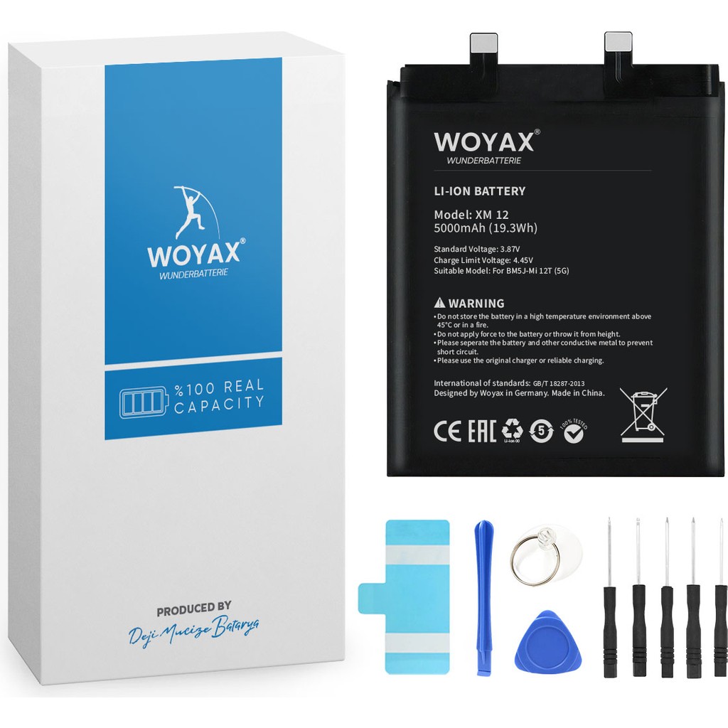 Woyax by Deji Xiaomi Mi 12T 5g - Mİ 12T PRO Uyumlu Batarya BM5J Diğer Fiyatı