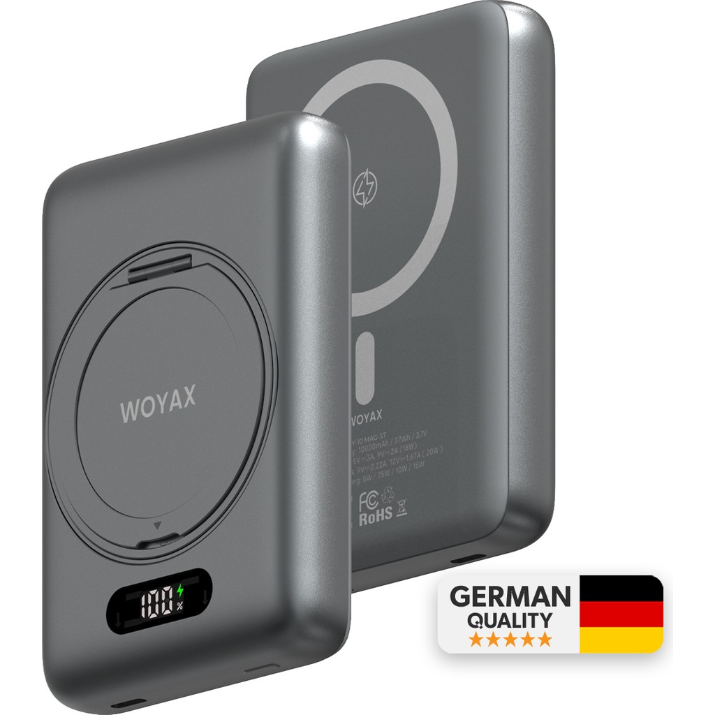 Woyax Magsafe Powerbank 360° Standlı Metal 10.000mAh 20W Hızlı Taşınabilir Şarj Cihazı Stand iPhone 11 12 13 14 15 16 17 Pro Max Samsung-Xiaomi Uyumlu Taşınabilir Şarj Cihazı - Powerbank Fiyatı