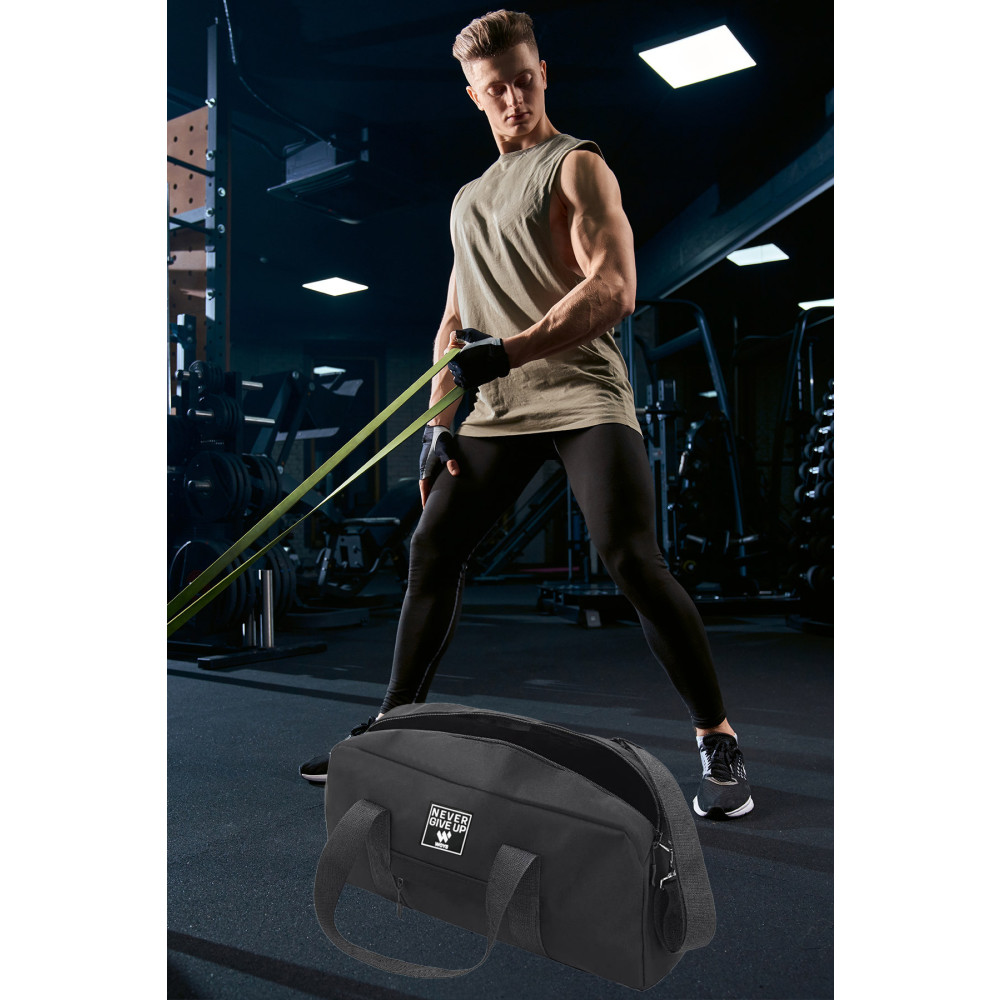 Woys Bags Orijinal Unisex 2 Bölmeli Önü Fermuarlı Uzun Askılı Geniş Hacimli Seyahat Gym Fitness Spor Çantası Standart Beden Unisex Spor Çantası Fiyatı