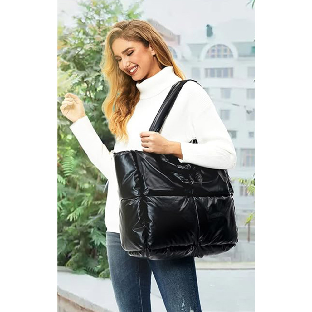 Woys Bags Siyah Kapitone Şışme Puf Kadın Omuz Çantası Standart Beden Unisex Çanta & Cüzdan ve Seyahat Çantaları Fiyatı