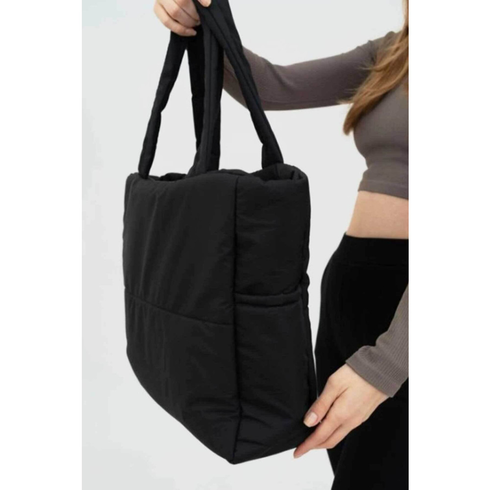 woys Lula Siyah Kabartmalı Puf Kumaş Shopper Çanta Napoli Siyah Unisex Çanta & Cüzdan ve Seyahat Çantaları Fiyatı
