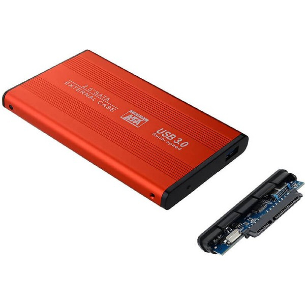 Wozlo 2.5 USB 3.0 Sata HDD SSD Hardisk Kutusu Metal Gövde Harici Kutu - Kırmızı HDD Kutuları Fiyatı