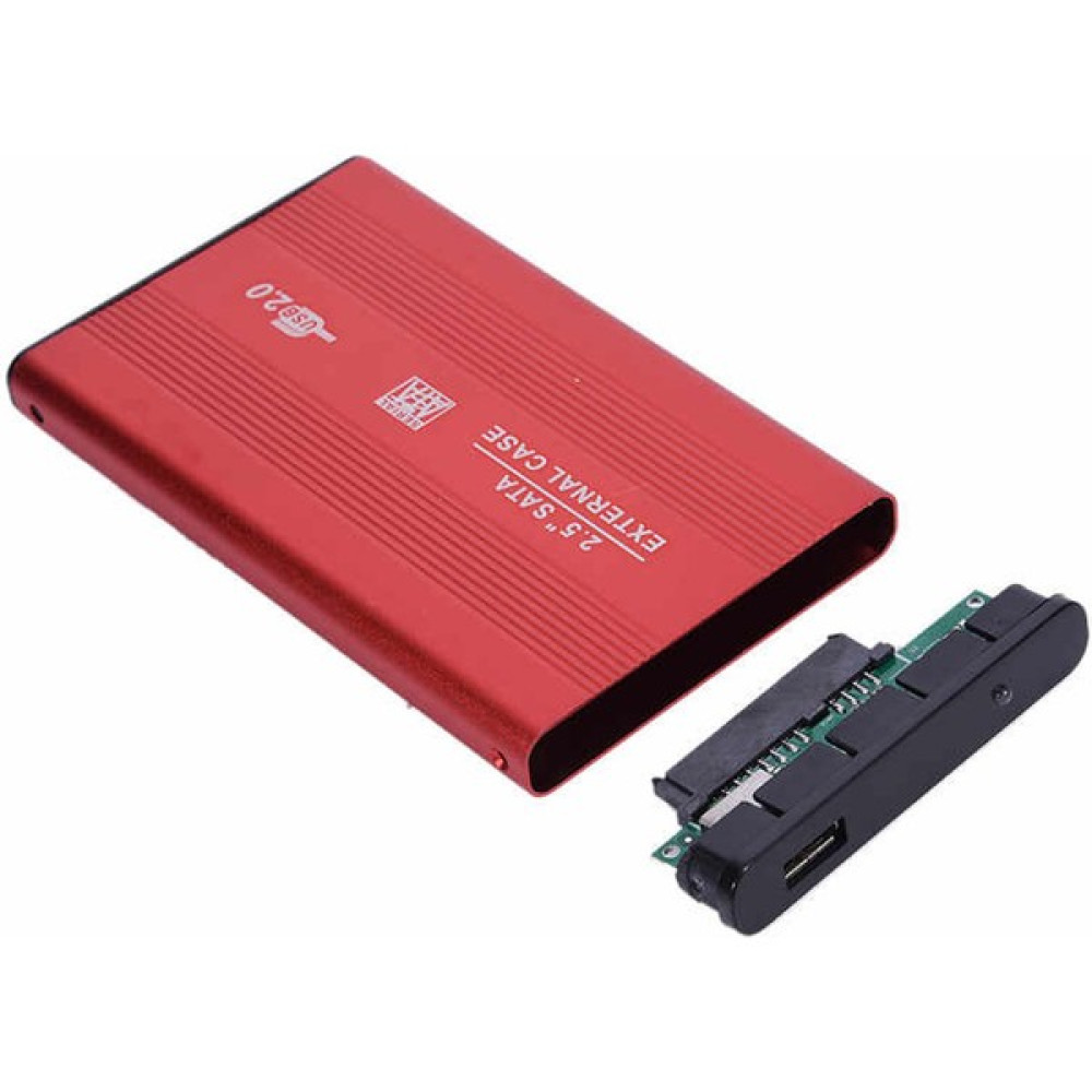 Wozlo 2.5 USB Sata HDD SSD Harddisk Kutusu Alüminyum Gövde Harici HDD Kutu - Kırmızı HDD Kutuları Fiyatı