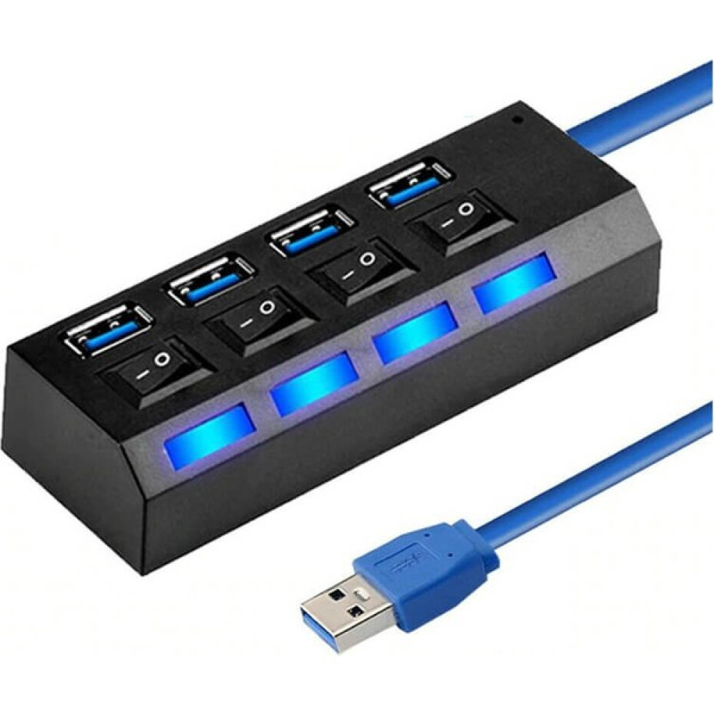 Wozlo 4 Port USB 3.0 Çoklayıcı Hub Ledli On/off Anahtarlı - Siyah Tablet Pc Aksesuarları Fiyatı