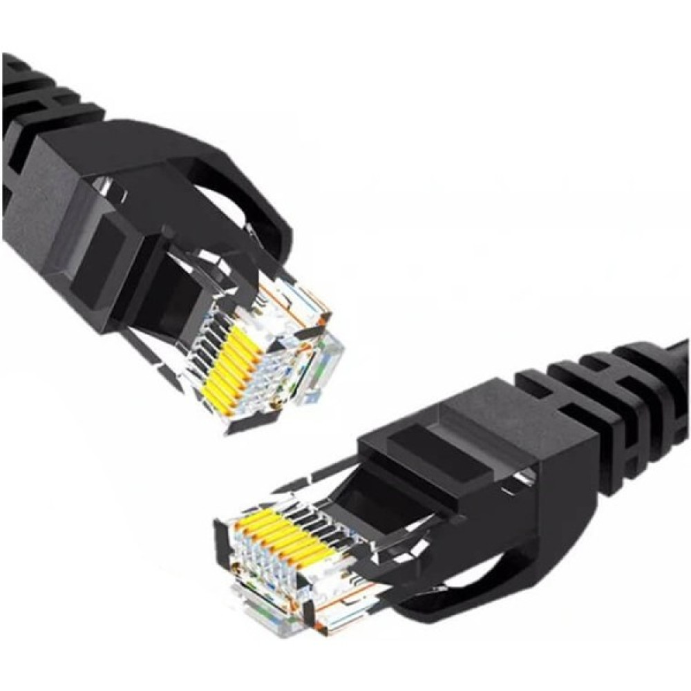 Wozlo Cat6 Ethernet Internet Lan Network Patch Kablo - Fabrikasyon - Siyah - 1 Metre - 1 m Ağ / Network Kablosu Fiyatı
