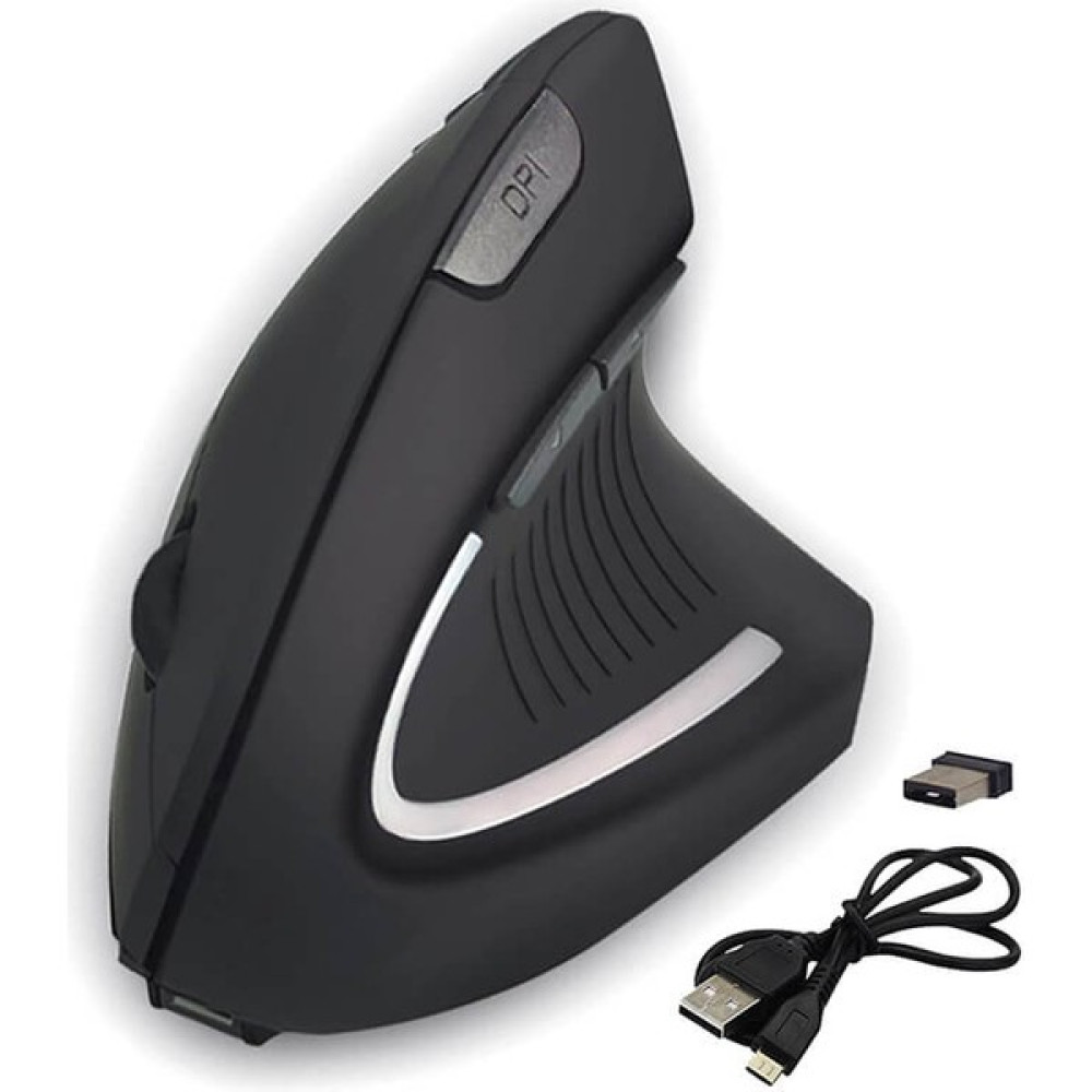 Wozlo Dikey Ergonomik Kablosuz Mouse - Wireless Oyuncu Mouse - 6 Tuşlu (Şarjlı) - Siyah Klavye - Mouse Fiyatı