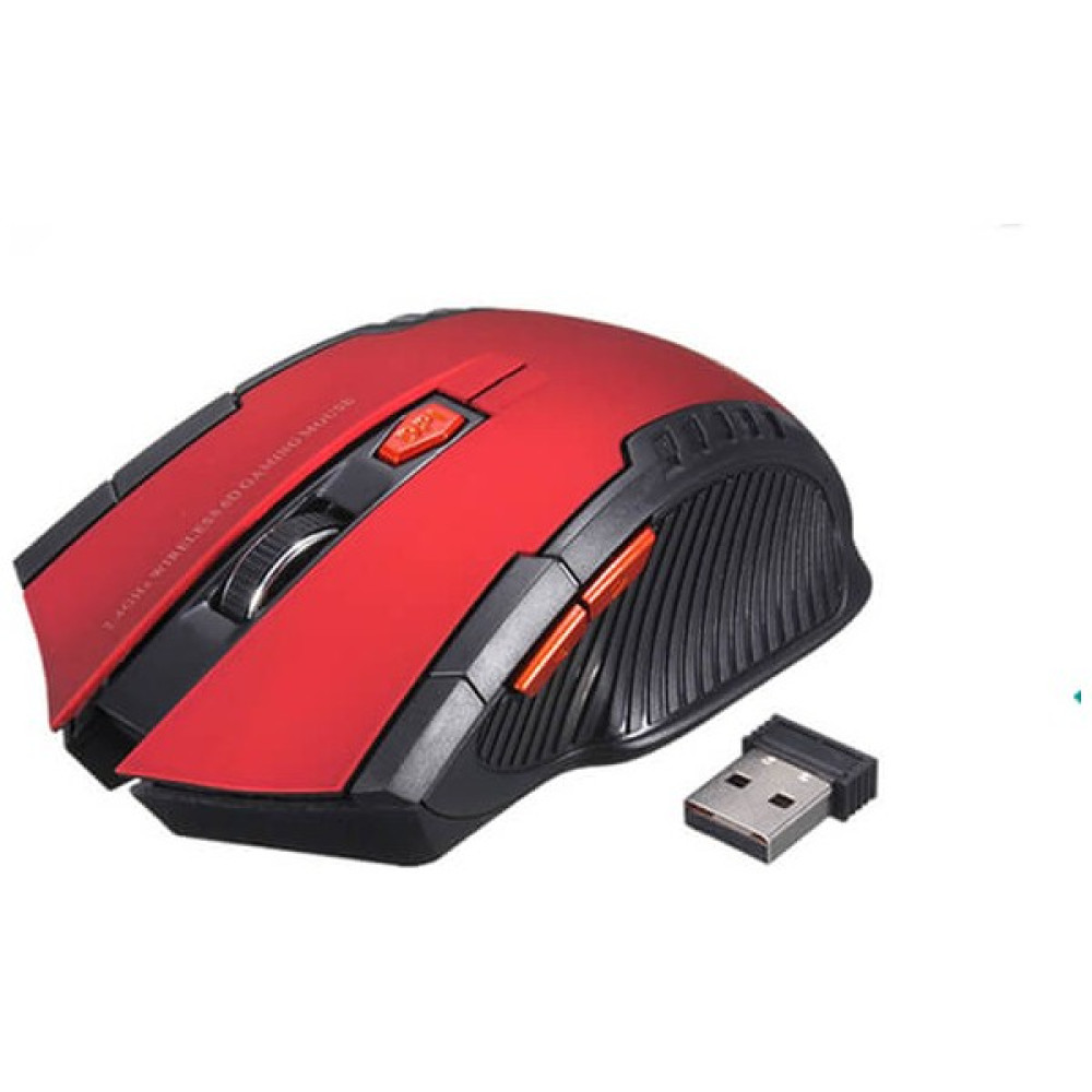 Wozlo Oyuncu Mouse Gaming Kablosuz Mouse 2.4 Ghz Wireless 6 Tuşlu Oyuncu Maus - Kırmızı - Kırmızı - Siyah Klavye - Mouse Fiyatı