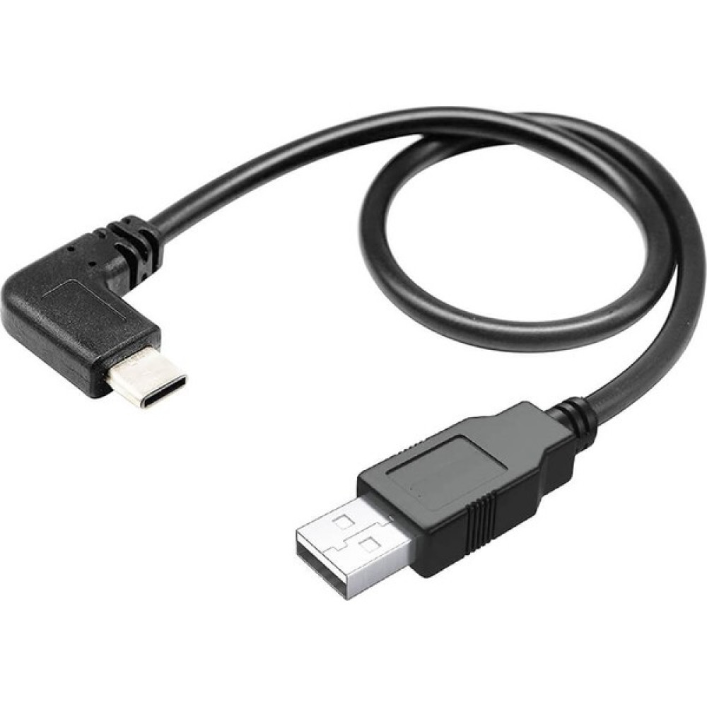 Wozlo Sağ Veya Sol Açı 90 Derece USB 3.1 Type C USB Hızlı Şarj Data Kablo - 30CM - Siyah Cep Telefonu Şarj Cihazı Fiyatı