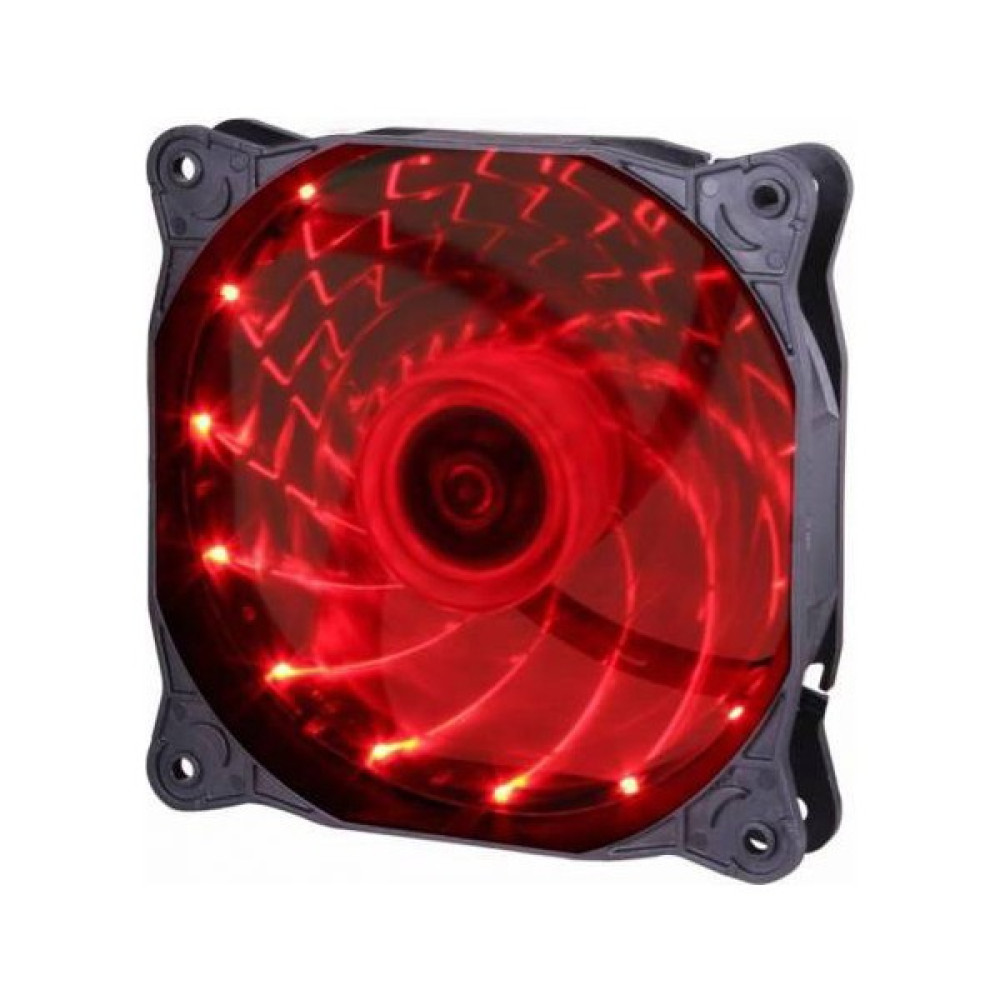 Wozlo Soğutucu Kasa Fanı 12CM - 3D - 15 LED - Lastik Pad - Kırmızı Renk Soğutucular Fiyatı