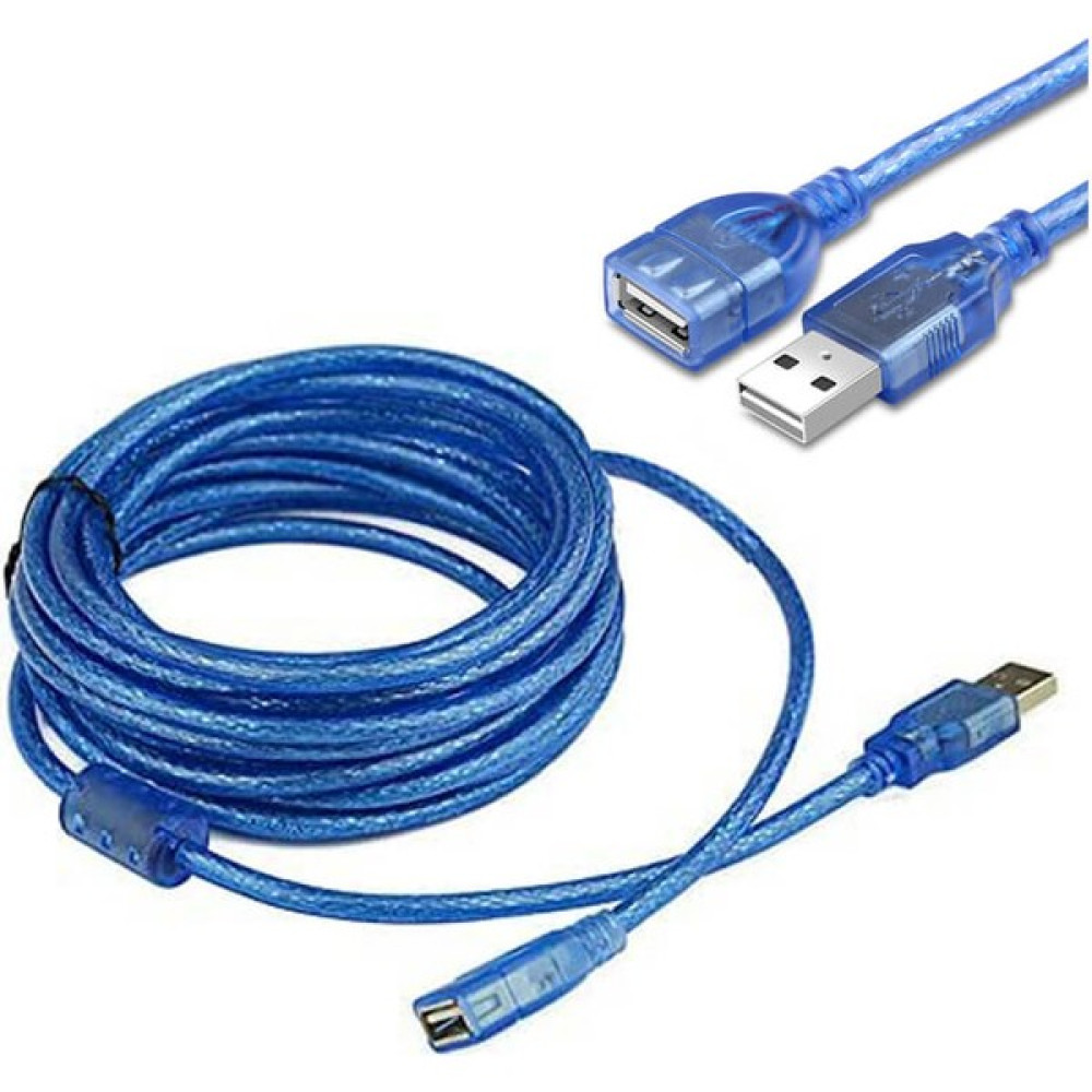 Wozlo USB 2.0 Uzatma Kablosu Dişi Erkek Uzatıcı USB Uzatma Kablo - 10 mt - Mavi - 10 m Seri & Paralel Kablo Fiyatı