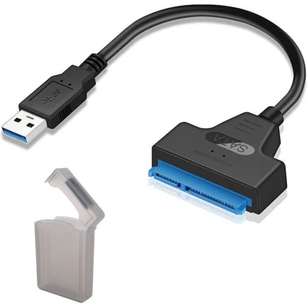 Wozlo USB 3.0 To 2.5 Inç Sata Çevirici Kablo HDD SSD Harddisk Kablosu - Veri Kurtarma + Koruma Kutusu - Siyah HDD Kutuları Fiyatı