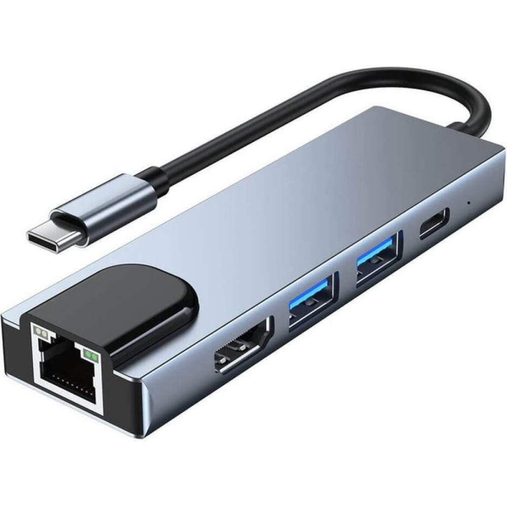 Wozlo USB 3.1 Type C To HDMI 4K@30Hz Kablo Çevirici + 2x USB 3.0 + Gigabit Ethernet +Pd 100W Dönüştürücü Seri & Paralel Kablo Fiyatı
