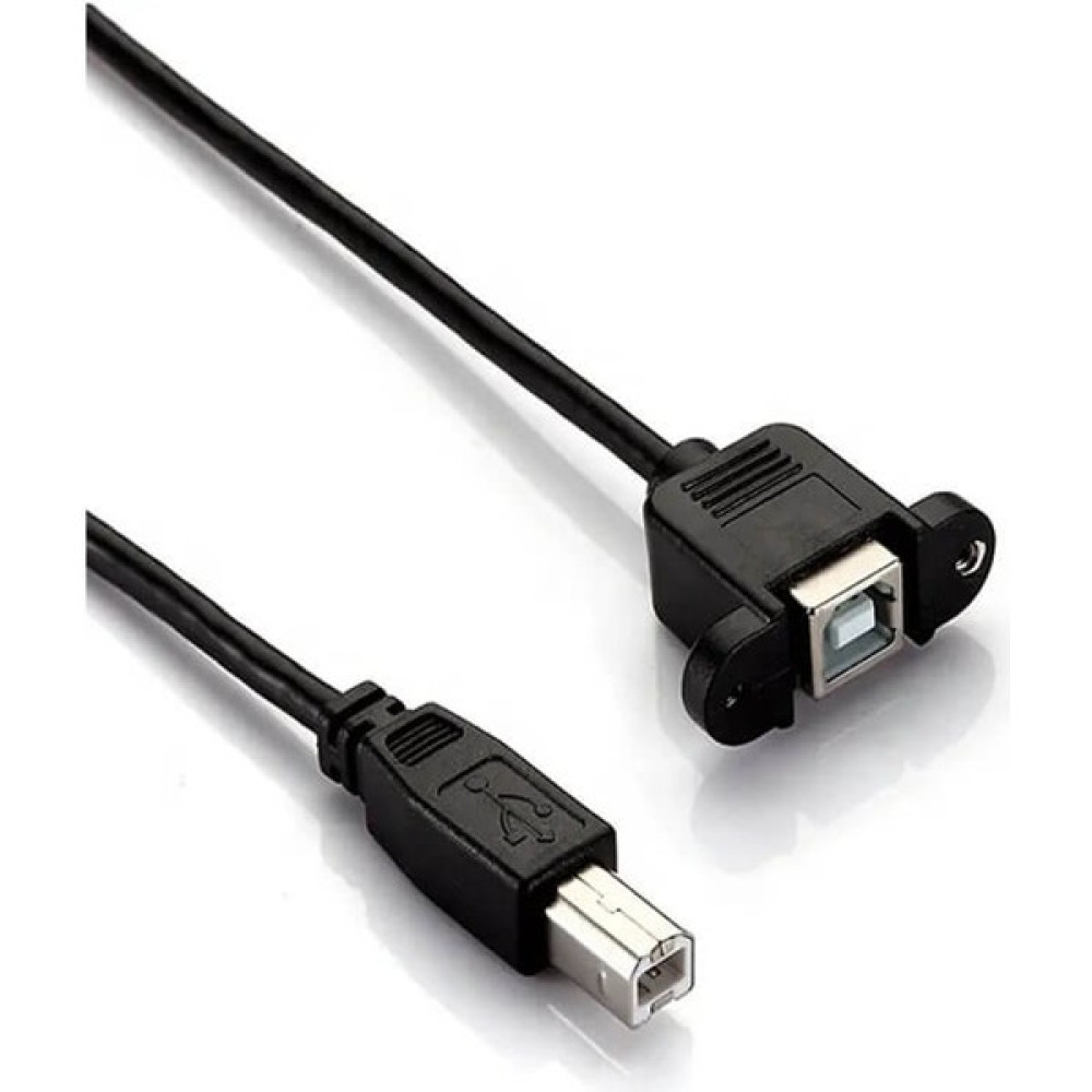 Wozlo USB B Erkek To USB B Dişi Yazıcı Uzatma Kablosu - Panel Tipi - 30CM - Siyah - 0,3 m Seri & Paralel Kablo Fiyatı