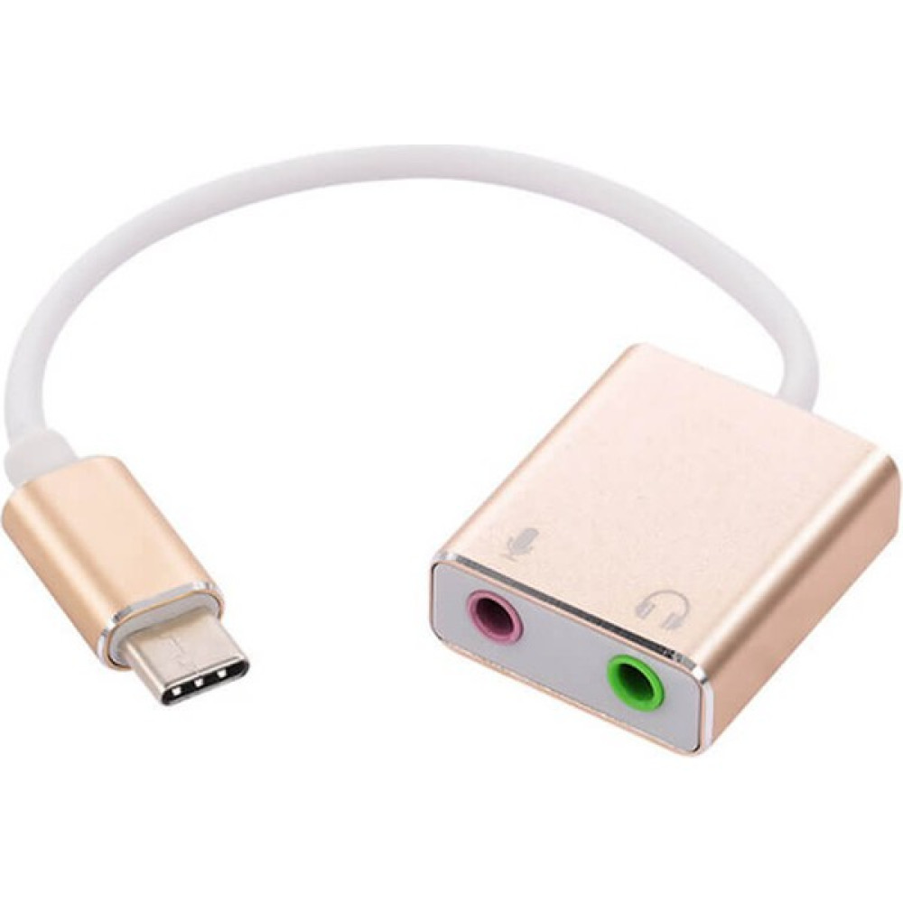 Wozlo USB Type-C Harici Ses Kartı 3.5mm Kulaklık ve Mikrofon Girişli Ses Kartı Fiyatı