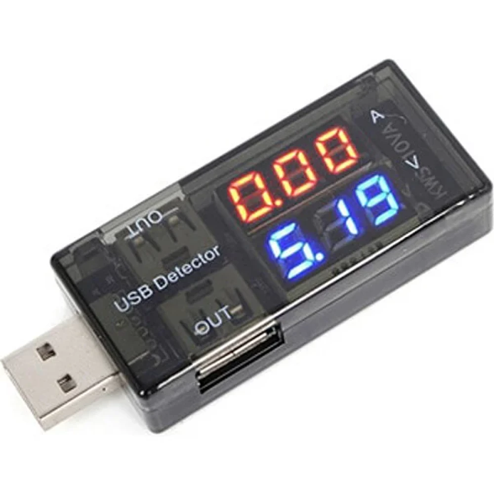 Wozlo USB Voltmetre USB Ampermetre USB Akım Ölçer - Çift USB Çıkışlı - Siyah Diğer Test ve Ölçüm Cihazları Fiyatı