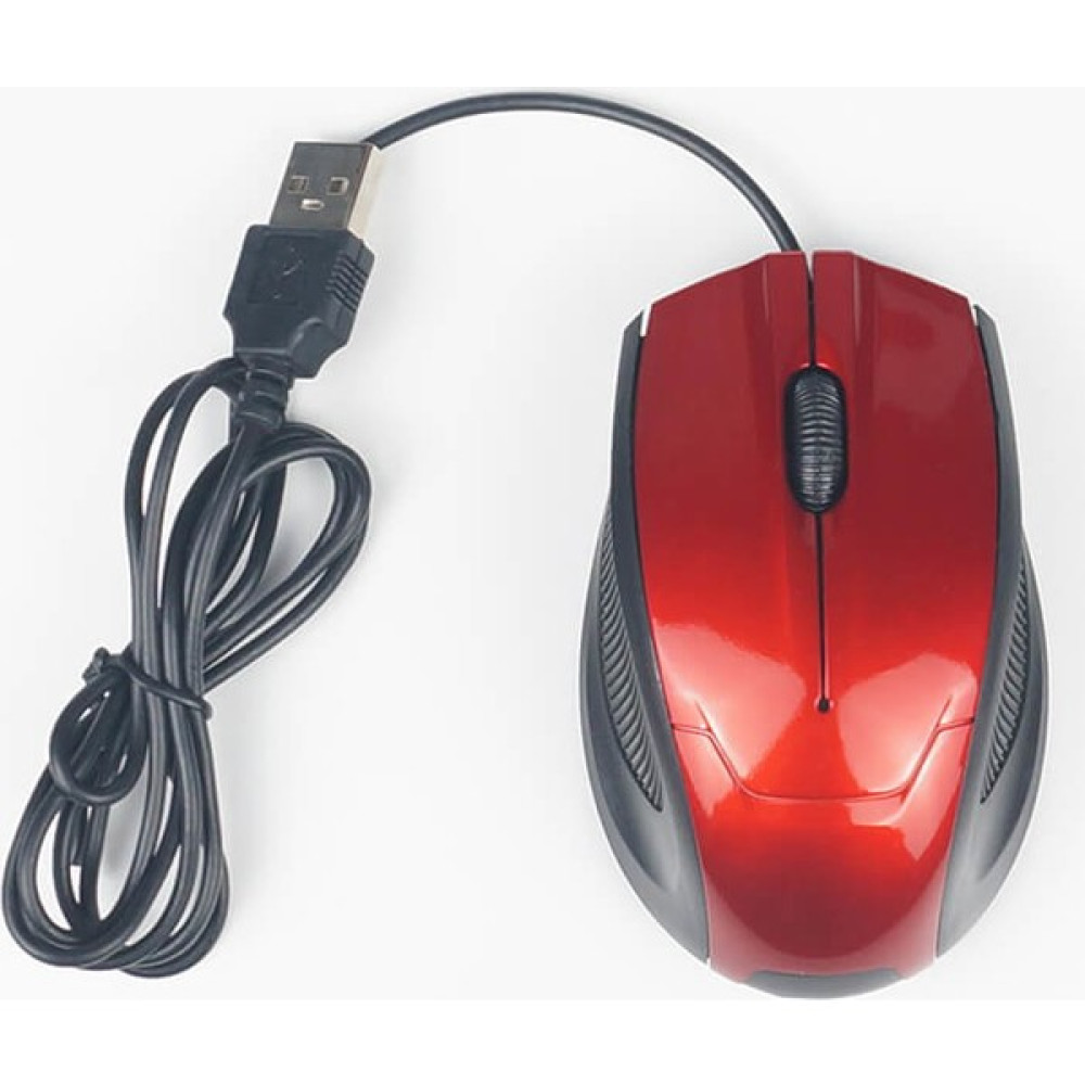 Wozlo WZ-3012 Kablolu USB Optik Mouse 1600 Dpi Optic Maus Fare - Kırmızı Klavye - Mouse Fiyatı