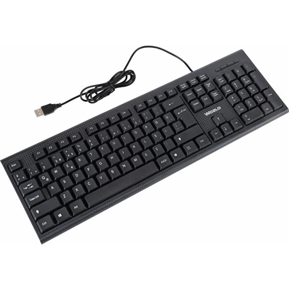 Wozlo WZ-801 USB Kablolu Fiber Doku Standart Q Klavye Oyuncu Klavyesi Fiyatı