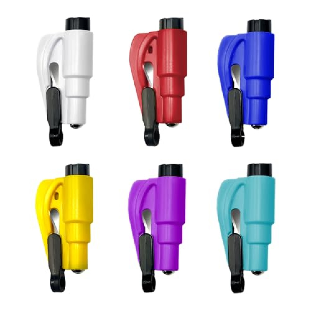 Wozugoy Car Window Breaker Tool, Glass Breaker and Seatbelt Cutter are Emergency Supplies for car Essentials List, Family Car Accessories Pack of 6 Rainbow Colors