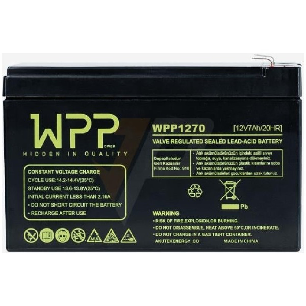 Wpp 12 V 7 Ah Bakımsız Kuru Akü Oto Boyaları Fiyatı