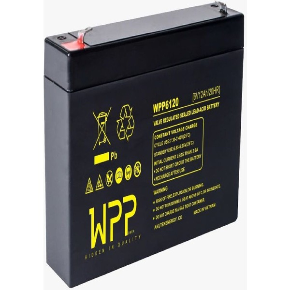 Wpp 6V 12AH Akülü Araba Aküsü Akü Fiyatı