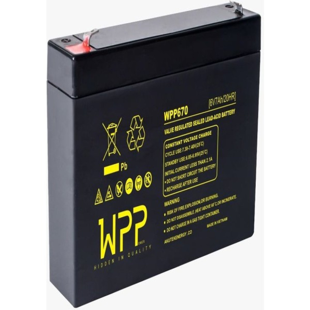 Wpp 6V 7AH Akülü Araba Aküsü Akü Fiyatı