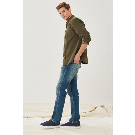 Wrangler Greensboro erkek kot pantolon Mavi 33W / 32L