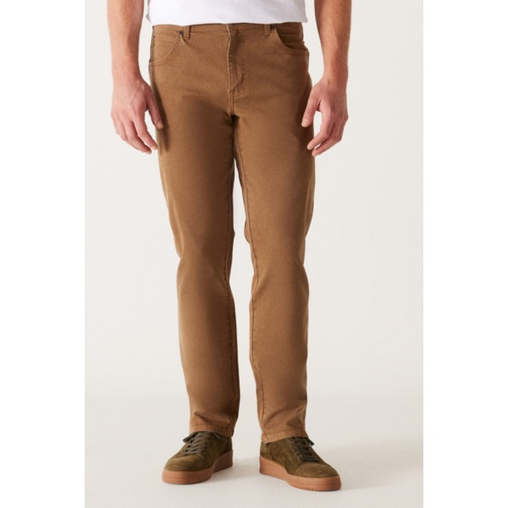 Wrangler Straight Fit Düz Kesim Normal Bel Açık Kahverengi Esnek Texas Authentic Pantolon Erkek Pantolon Fiyatı