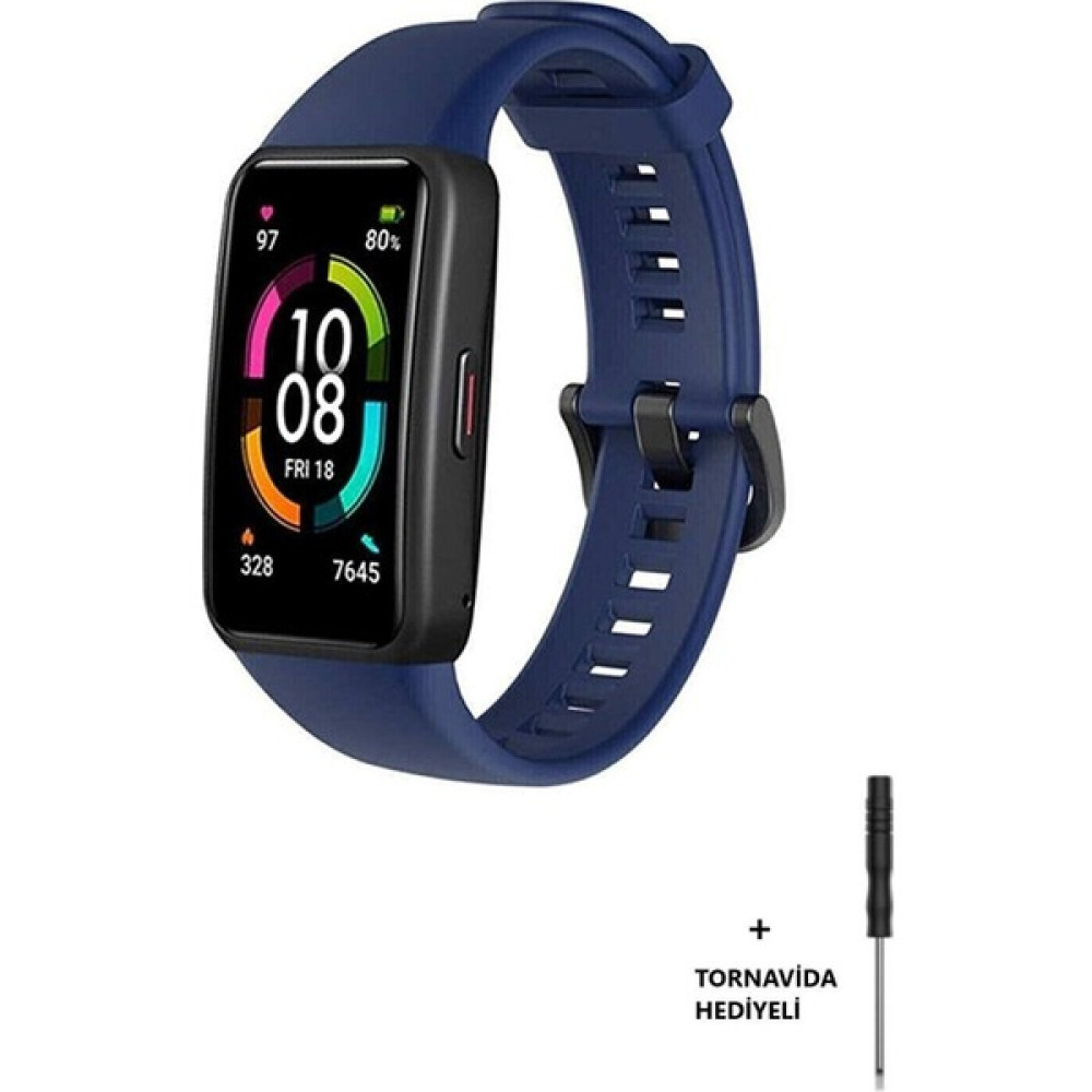 Wrysoon Huawei Band 6 ve Honor Band 6 Uyumlu Soft Silikon Kordon Kayış - Gece Mavisi Giyilebilir Teknoloji Aksesuarları Fiyatı