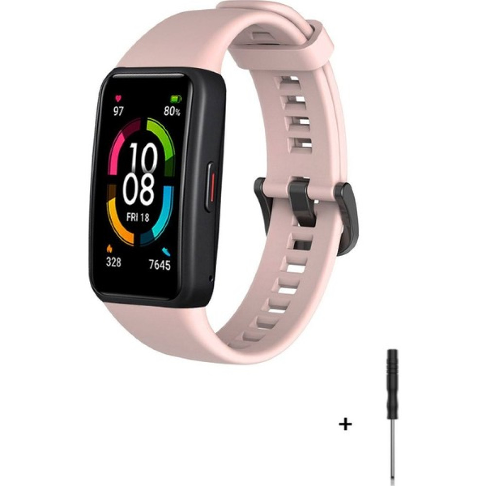 Wrysoon Huawei Band 6 ve Honor Band 6 Uyumlu Soft (Yüksek Kalite) Silikon Kordon Kayış - Pudra Giyilebilir Teknoloji Aksesuarları Fiyatı