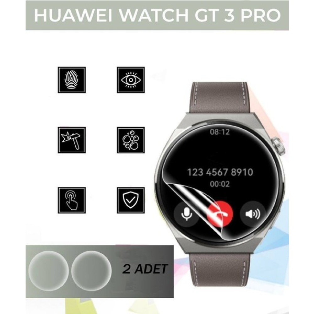 Wrysoon Huawei Watch Gt 3 Pro 46MM Uyumlu (2 Adet) Ekran Koruyucu Nano Jelatin - Şeffaf Giyilebilir Teknoloji Aksesuarları Fiyatı